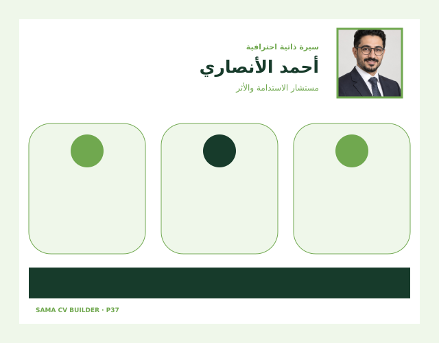 معاينة قالب استدامة وأثر